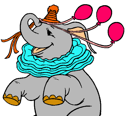 Elefante con 3 globos