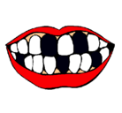 Dibujo Boca y dientes pintado por Nazaretgascon