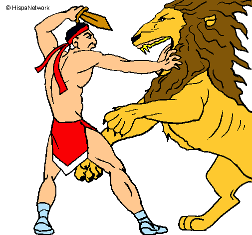 Gladiador contra león