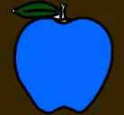 Dibujo manzana pintado por simonarmando