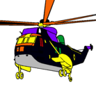 Dibujo Helicóptero al rescate pintado por jachu