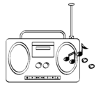 Dibujo Radio cassette 2 pintado por oscar