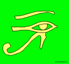 Dibujo Ojo Horus pintado por oliver