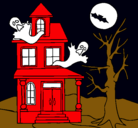 Dibujo Casa fantansma pintado por adrianll