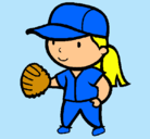 Dibujo Jugadora de béisbol pintado por alexerik