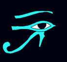 Dibujo Ojo Horus pintado por JAK