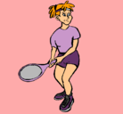 Dibujo Chica tenista pintado por cata