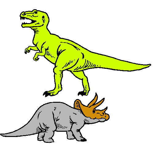 Triceratops y tiranosaurios rex