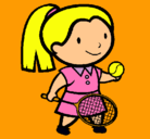 Dibujo Chica tenista pintado por cristina