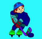 Dibujo Niño jugando a hockey pintado por THIAREYVICENTE