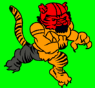 Dibujo Jugador tigre pintado por payasodealex