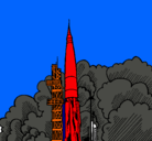Dibujo Lanzamiento cohete pintado por cintia