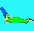 Dibujo Marge pintado por sara