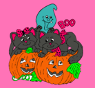 Dibujo Halloween pintado por aracellibarrueto