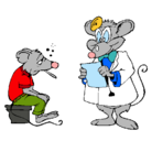 Dibujo Doctor y paciente ratón pintado por gaixorik