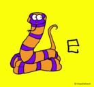 Dibujo Serpiente pintado por sebas