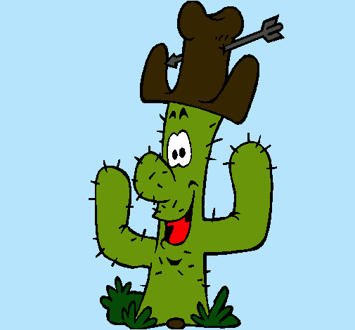 Cactus con sombrero