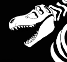 Dibujo Esqueleto tiranosaurio rex pintado por matynac