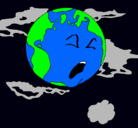 Dibujo Tierra enferma pintado por J.S.R.R