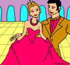 Dibujo Princesa y príncipe en el baile pintado por jessicaesther.