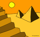 Dibujo Pirámides pintado por lara