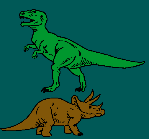 Triceratops y tiranosaurios rex