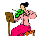 Dibujo Dama violinista pintado por rossy