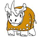 Dibujo Rinoceronte pintado por jokin
