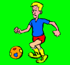 Dibujo Jugador de fútbol pintado por santigo