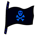 Dibujo Bandera pirata pintado por emmanuel