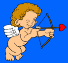 Dibujo Cupido apuntando con la flecha pintado por alondramichelmtzesparz