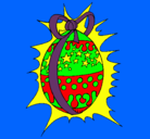 Dibujo Huevo de pascua brillante pintado por paloma