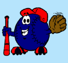 Dibujo Bola de béisbol pintado por jjoohhaannandres