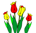 Dibujo Tulipanes pintado por karem