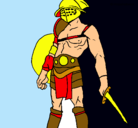 Dibujo Gladiador pintado por yago