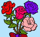 Dibujo Ramo de rosas pintado por javier