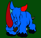 Dibujo Rinoceronte II pintado por lester