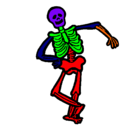 Dibujo Esqueleto contento pintado por Kendall