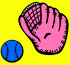 Dibujo Guante y bola de béisbol pintado por nerea.a.p