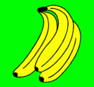 Dibujo Plátanos pintado por papa