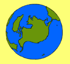 Dibujo Planeta Tierra pintado por fer