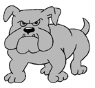 Dibujo Perro Bulldog pintado por gabri
