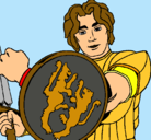 Dibujo Caballero con escudo de león pintado por fernandocorderomora