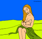 Dibujo Madre con su bebe pintado por danizingg