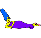 Dibujo Marge pintado por march