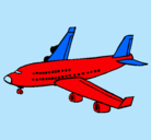 Dibujo Avión de pasajeros pintado por abion
