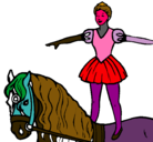 Dibujo Trapecista encima de caballo pintado por vhwjzht6w18gu9xwk6ytga
