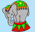 Dibujo Elefante actuando pintado por davilamarin