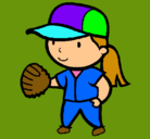 Dibujo Jugadora de béisbol pintado por nerea