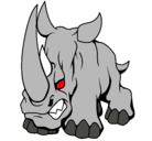 Dibujo Rinoceronte II pintado por luis